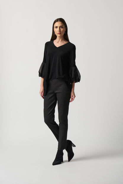 Woven Jacquard Slim-Fit Pantsby  Joseph Ribkoff # 233284