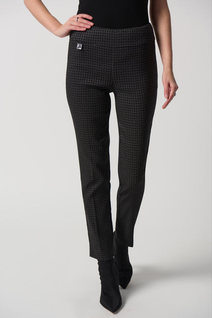 Woven Jacquard Slim-Fit Pantsby  Joseph Ribkoff # 233284