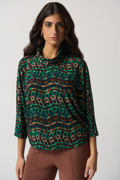 Turtleneck Boxy Top by Joseph Ribkoff # 233292