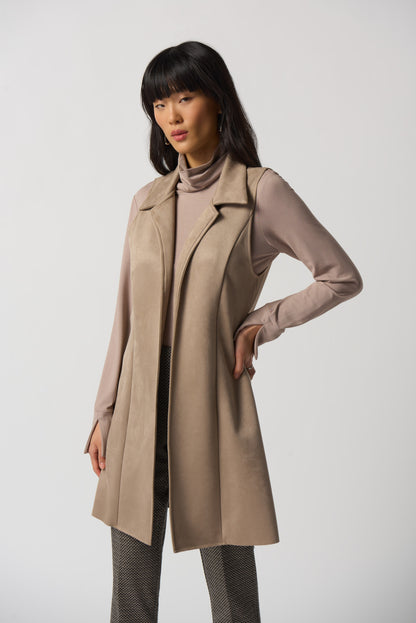 Veste longue en faux suède par Joseph Ribkoff # 233300