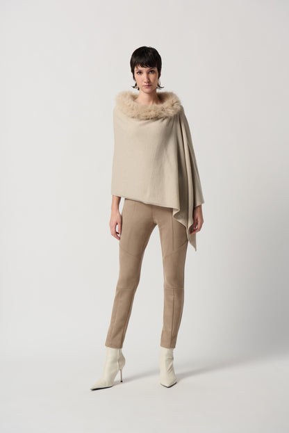 Scuba Suede Pant Style Leggings With Knee Cuts by Joseph Ribkoff #234234