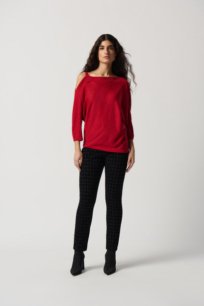Sweater Knit One-Shoulder Top by Joseph Ribkoff #234916