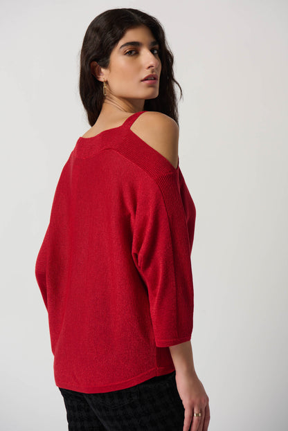 Sweater Knit One-Shoulder Top by Joseph Ribkoff #234916
