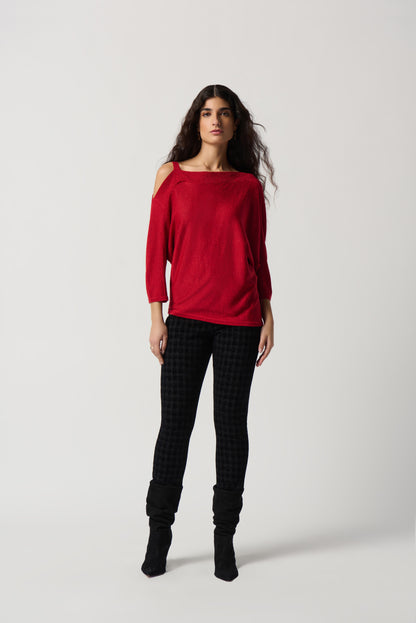 Sweater Knit One-Shoulder Top by Joseph Ribkoff #234916