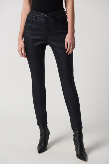 Sparkly Foiled Classic Slim-Fit Jeans by Joseph Ribkoff #234926