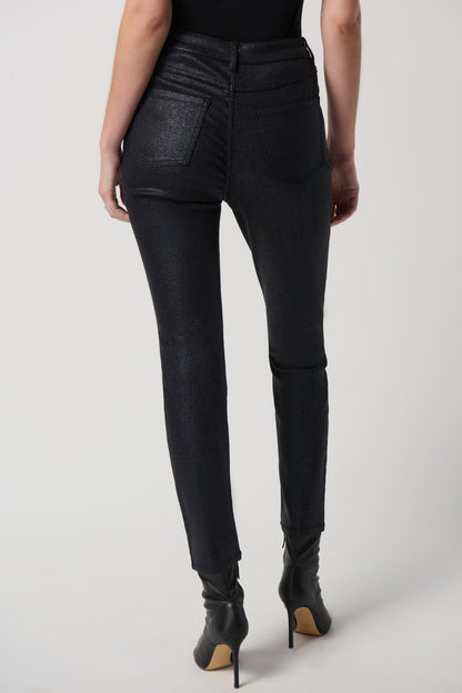 Sparkly Foiled Classic Slim-Fit Jeans by Joseph Ribkoff #234926