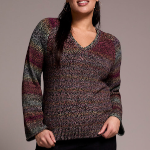 Multi-Color - Tribal Lightweight Knit Top #2374O-576