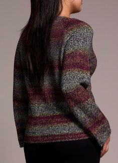 Multi-Color - Tribal Lightweight Knit Top #2374O-576