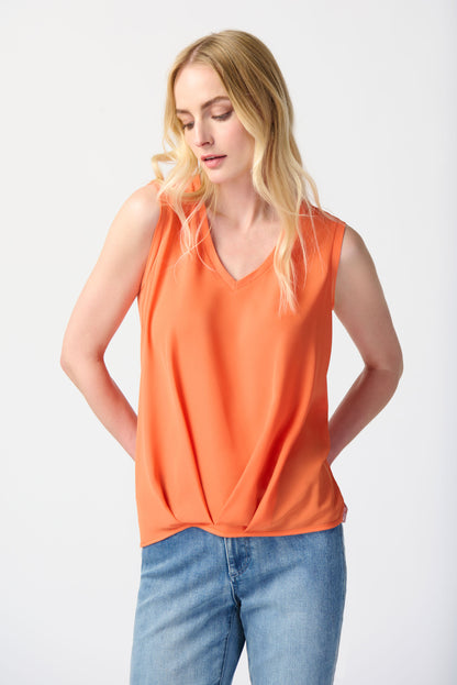 Joseph Ribkoff sleeveless georgette and silky knit top #241133