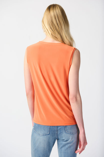 Joseph Ribkoff sleeveless georgette and silky knit top #241133