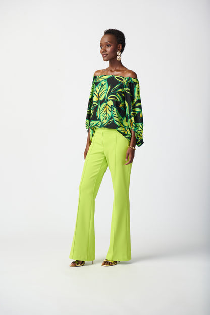 Flared pull-on scuba crepe pants Joseph Ribkoff #241248