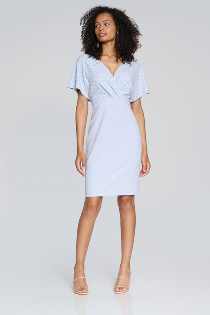 Robe cache-cœur ornée de perles en scuba crêpe Joseph Ribkoff #241761