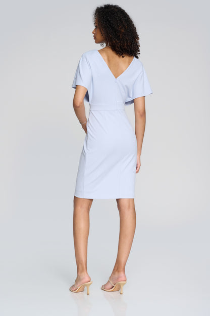 Robe cache-cœur ornée de perles en scuba crêpe Joseph Ribkoff #241761