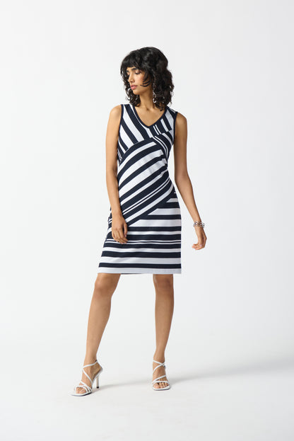 Joseph Ribkoff Jacquard Knit Sleeveless Sheath Dress #242077