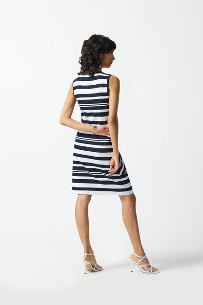Joseph Ribkoff Jacquard Knit Sleeveless Sheath Dress #242077