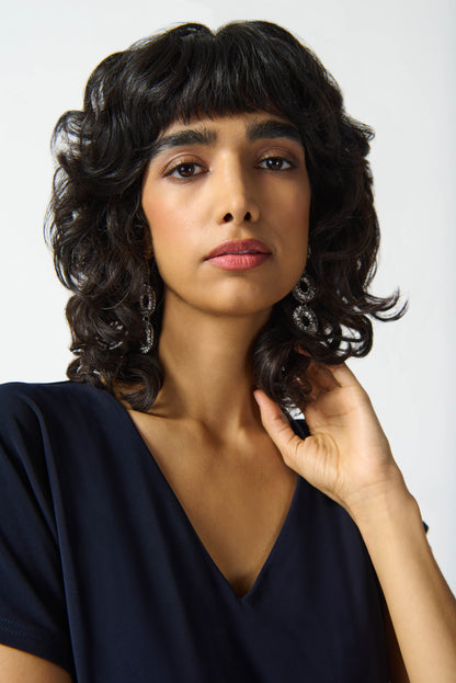 Haut asymétrique en tricot soyeux Joseph Ribkoff #242132