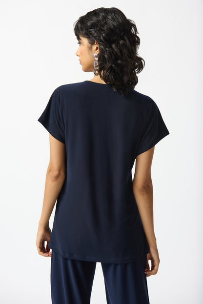 Haut asymétrique en tricot soyeux Joseph Ribkoff #242132
