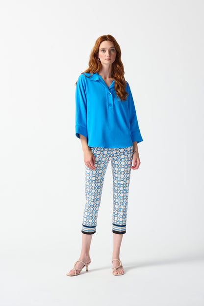Geometric print cropped pants in Millennium Joseph Ribkoff #242148
