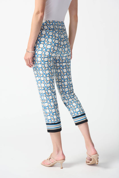 Geometric print cropped pants in Millennium Joseph Ribkoff #242148