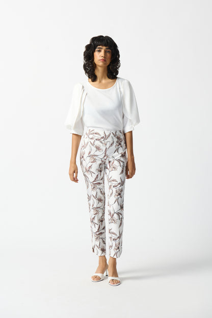 Floral print cropped pants in Millennium Joseph Ribkoff #242222