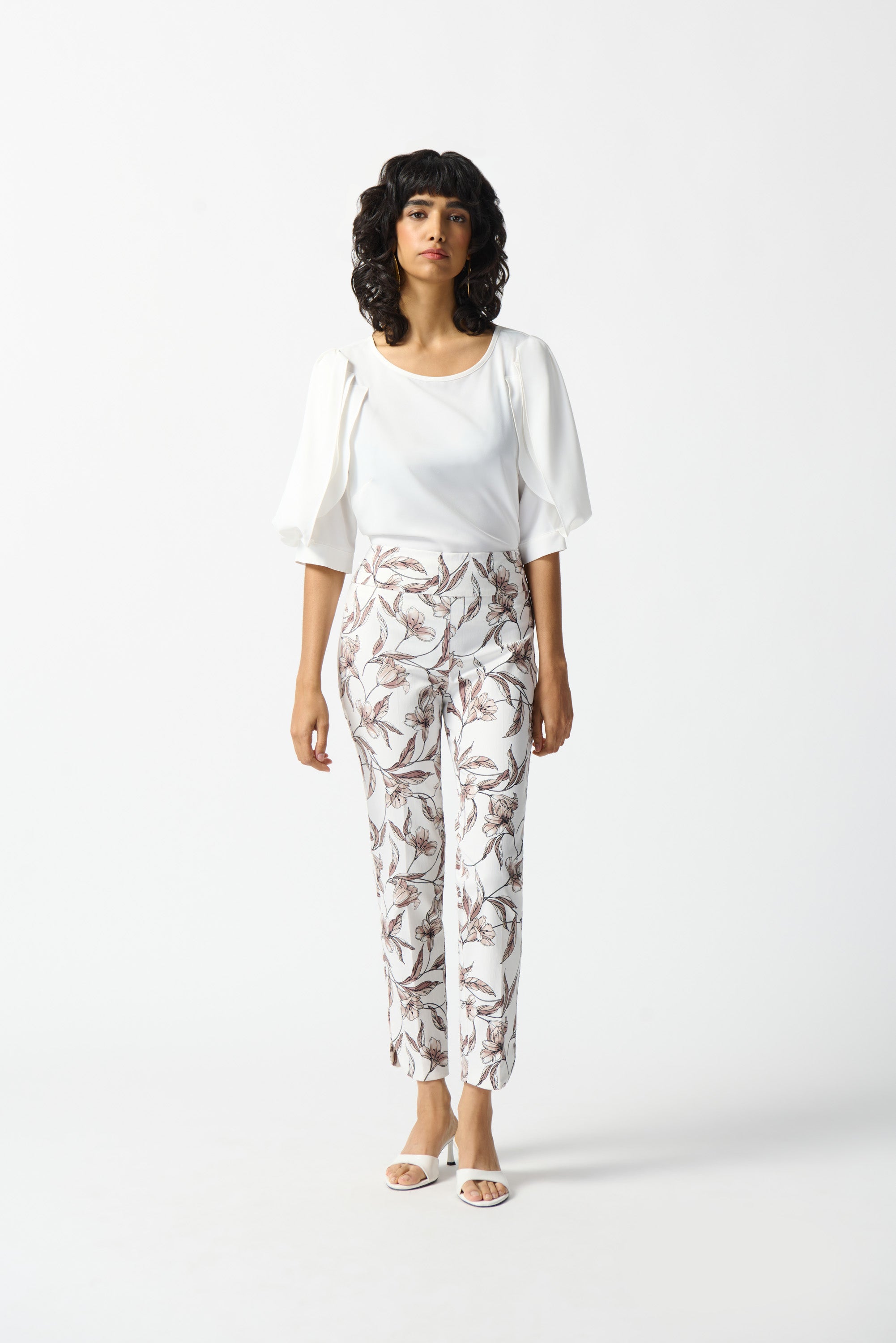 Floral print cropped pants in Millennium Joseph Ribkoff #242222