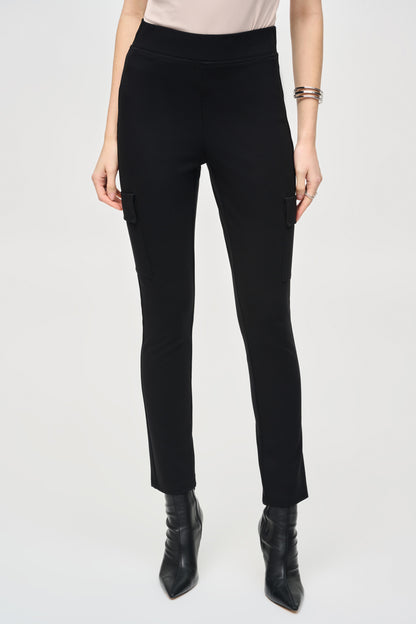 Pantalon cargo à coupe ajustée en tricot soyeux, par Joseph Ribkoff #243045