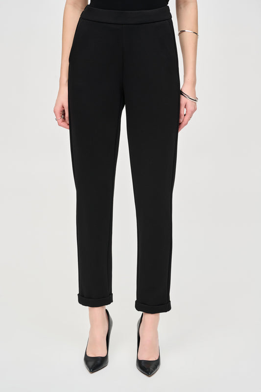 Pantalon ajusté, à enfiler, en tissu à mailles épais, par Joseph Ribkoff #243050