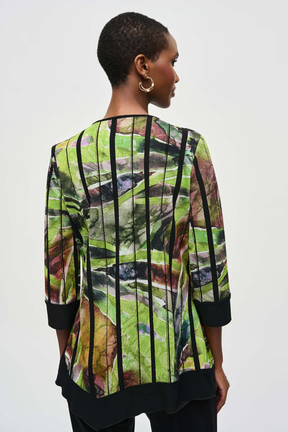 Silky knit tunic with abstract pattern, by Joseph Ribkoff #243112