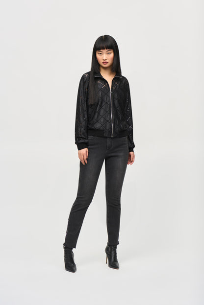 Boxy fancy knit jacket, by Joseph Ribkoff #243115