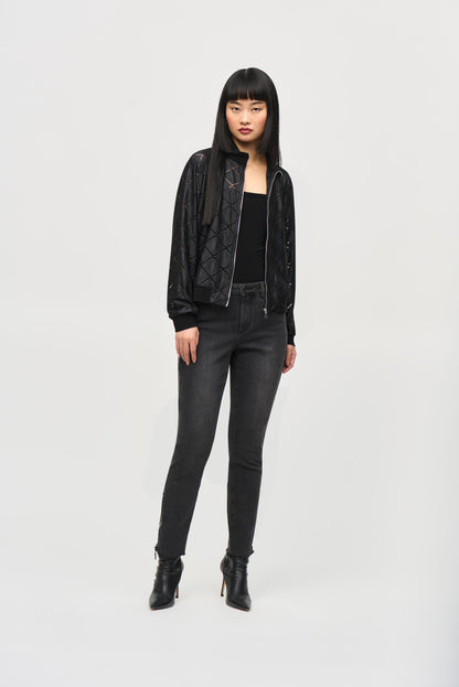 Boxy fancy knit jacket, by Joseph Ribkoff #243115