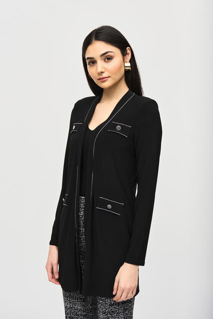 Cardigan à manches longues, en tricot soyeux, par Joseph Ribkoff #243223