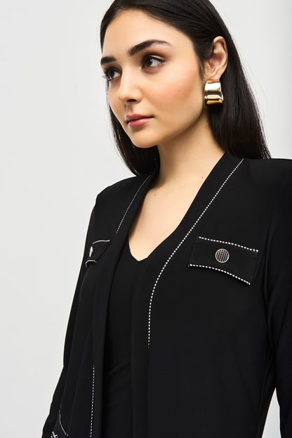 Cardigan à manches longues, en tricot soyeux, par Joseph Ribkoff #243223