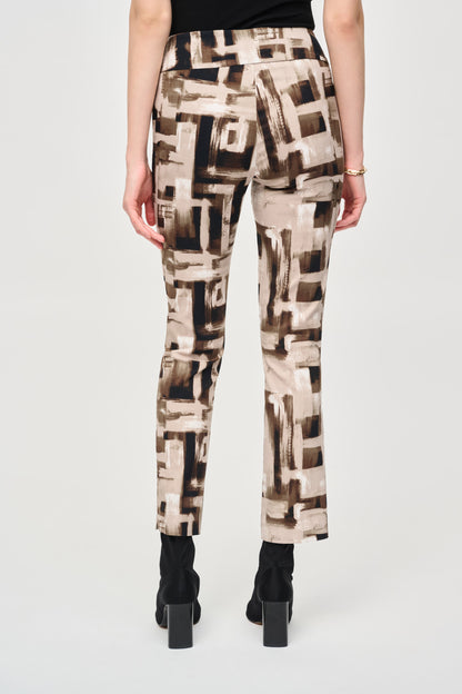 Pantalon ajusté à enfiler en Millennium avec imprimé abstrait, par Joseph Ribkoff #243304
