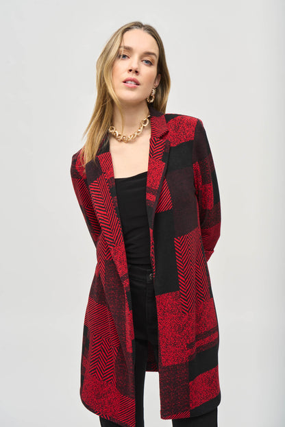Patchwork knit blazer by Joseph Ribkoff #243309