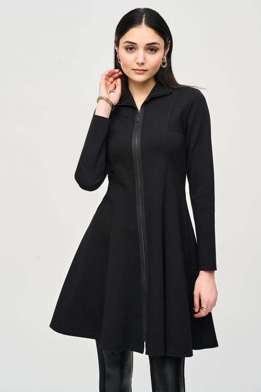 Long flared coat in thick knit, by Joseph Ribkoff #243330