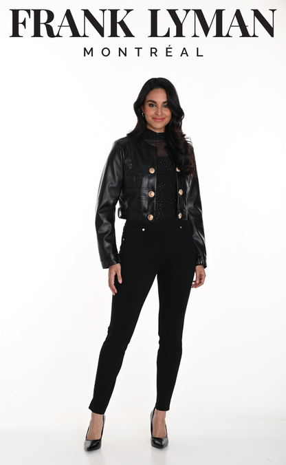 Black skinny jeans, ankle length, by Frank Lyman #243442U