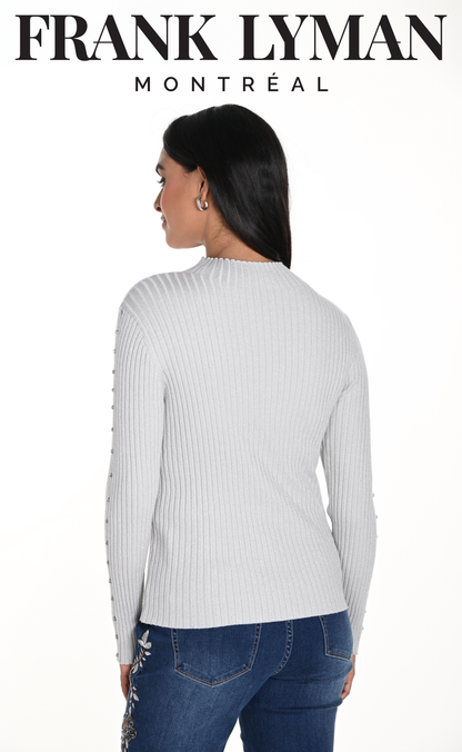 Long Sleeve Ribbed Knit Top by Frank Lyman #243474U