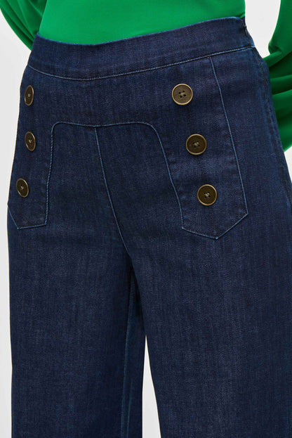 Jeans à taille haute et jambe large, par Joseph Ribkoff #243900