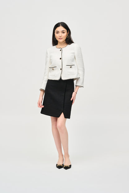 Boucle jacket with contrasting trim, by Joseph Ribkoff #243911