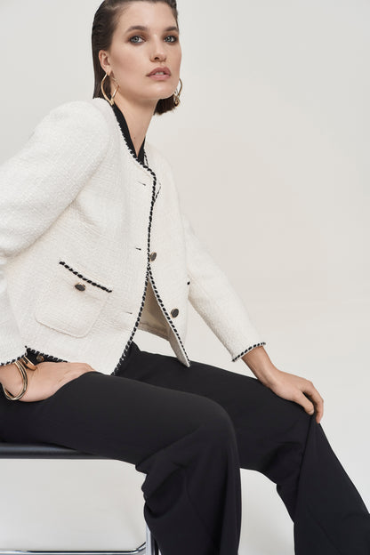 Boucle jacket with contrasting trim, by Joseph Ribkoff #243911