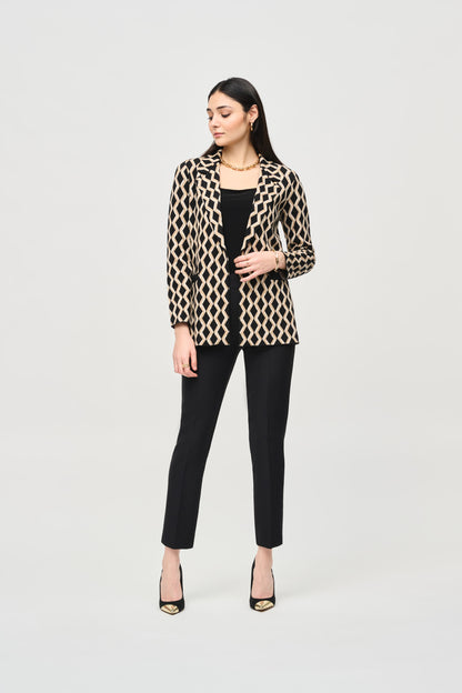 Geometric print jacket in brushed jacquard, by Joseph Ribkoff #243929