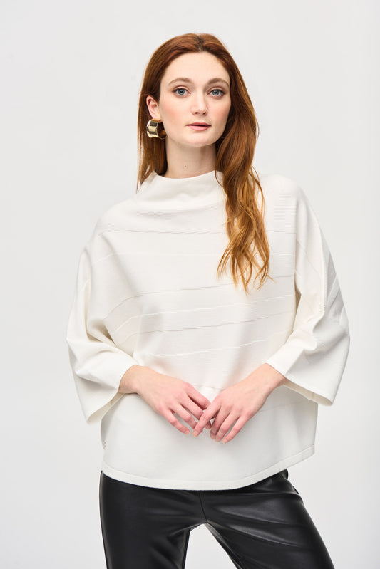 Haut boxy en tricot à encolure montante, Par Joseph Ribkoff #243953