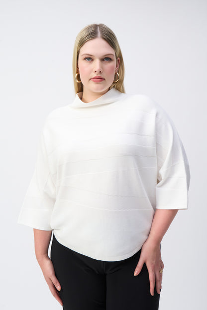 Haut boxy en tricot à encolure montante, Par Joseph Ribkoff #243953
