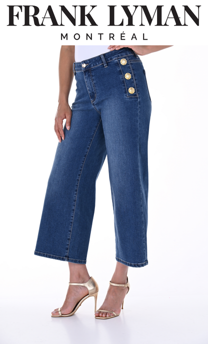 Capri à jambe large en denim de Frank Lyman #246242U