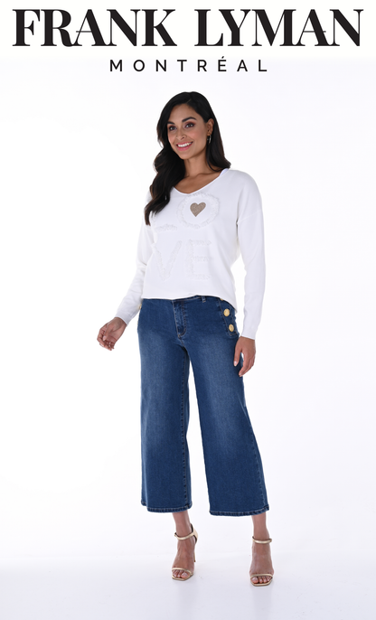 Capri à jambe large en denim de Frank Lyman #246242U
