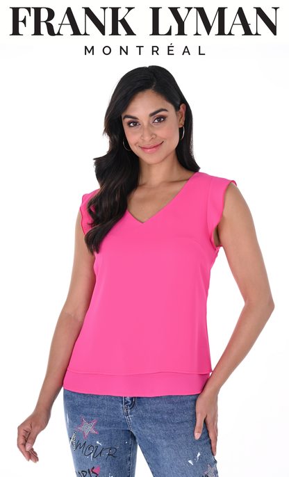 Camisole doublée à épaules volantées Frank Lyman #246324