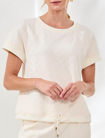 Haut à encolure ronde avec cordon de serrage – Tribal Sport #2463O-8422