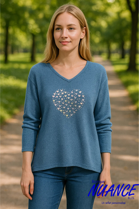 Douceur Tricotée et Détails Raffinés - Haut Modes Crystal #25-11338