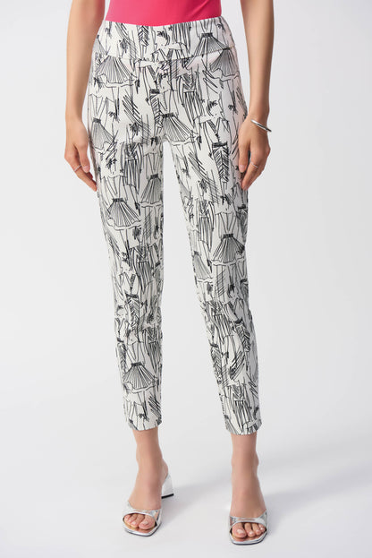 Slim Fit Pull-On Pant in Expressive Millennium Print by Joseph Ribkoff #251002