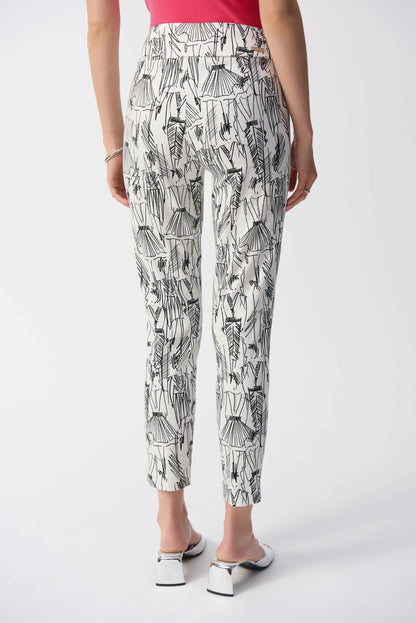 Slim Fit Pull-On Pant in Expressive Millennium Print by Joseph Ribkoff #251002